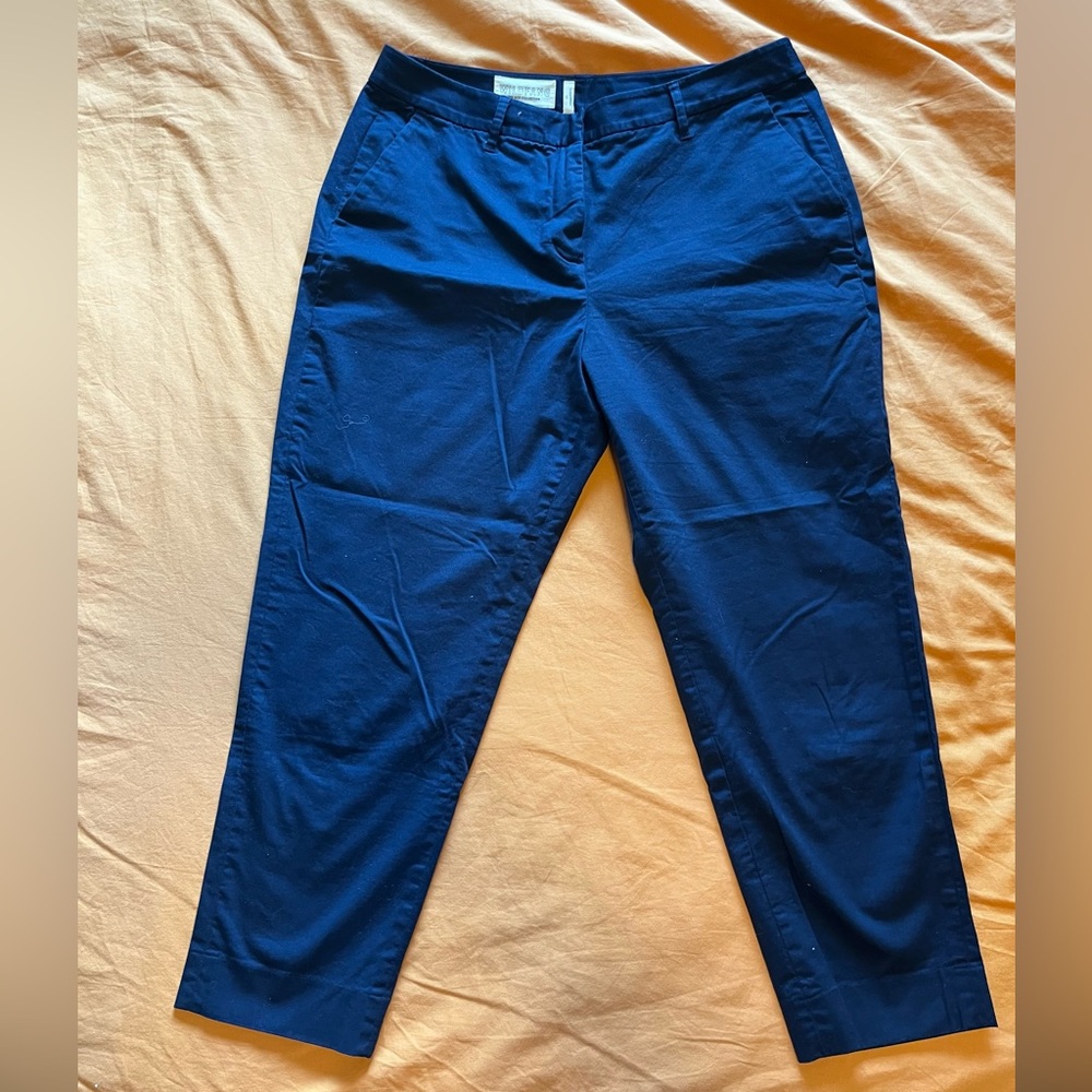 Wildfang Navy Ace Cropped Trouser Size 12